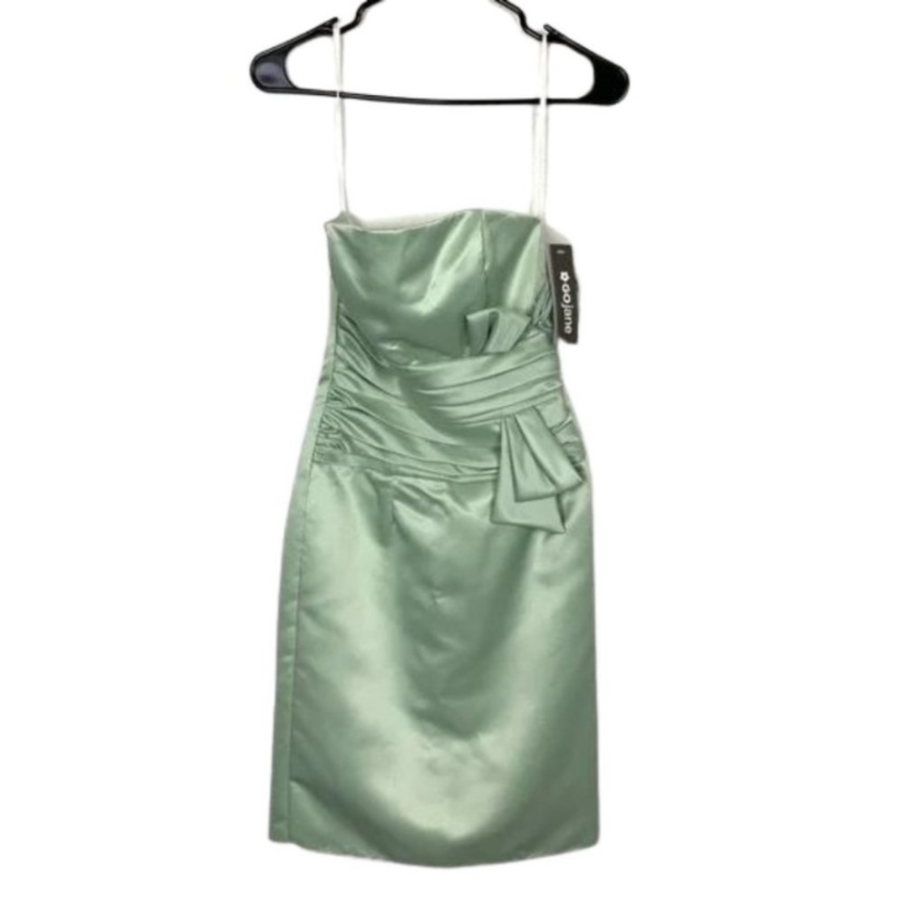 NWT Y2K Go Jane green strapless formal dress size xs wedding bridesmaid